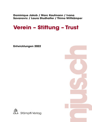 cover image of Verein--Stiftung--Trust